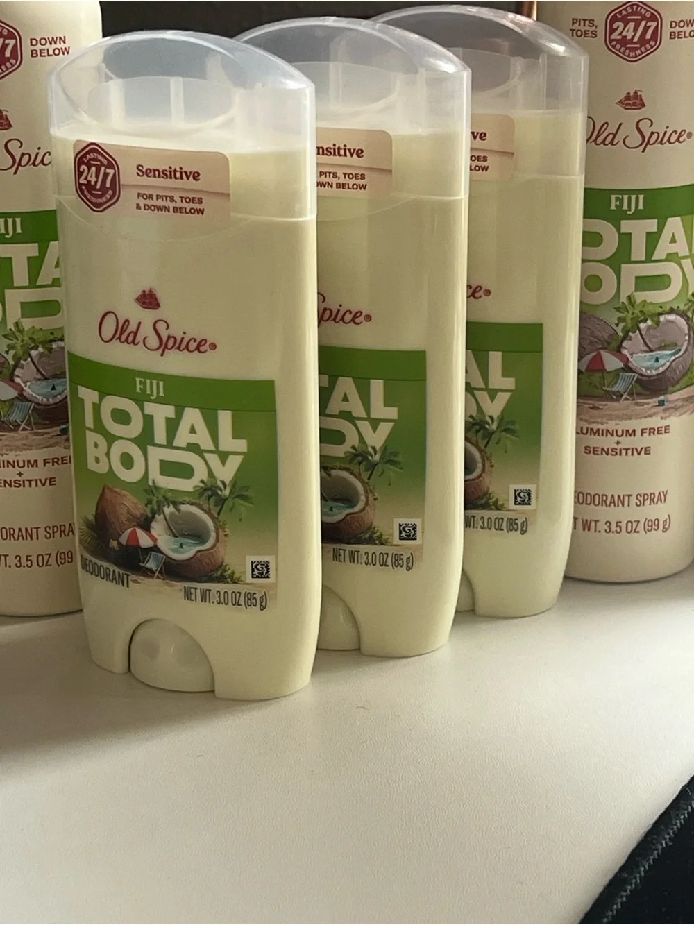 Old Spice Total Body Deodorant Bundle of 7 Total Fiji Scented Al Are Brand New!